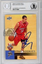 Stephen Curry 2009-10 Upper Deck Basketball Star Rookie Autograph Card #234 BAS. rookie card picture