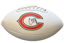 CALEB WILLIAMS signed (CHICAGO BEARS) White logo football JSA COA 🐻 CL20635