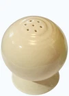 Vintage Ivory Fiesta Ware 7-Hole Salt Shaker With Original Cork 2.75" Tall