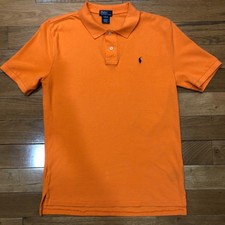 Polo Ralph Lauren 100 Cotton Short Sleeve Orange Polo Shirt Size XL 18-20