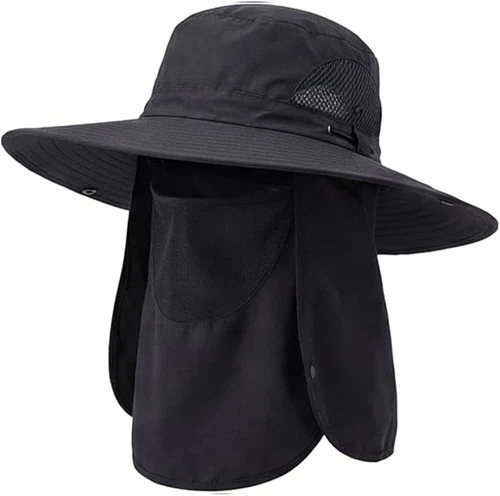 Detachable Face Cover Sun Hat, UPF 50+ Neck Protection Outdoor Cap for Fishing - Picture 18 of 22