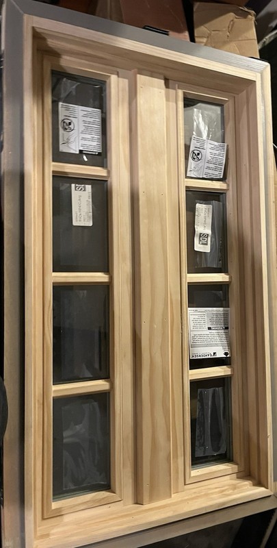2) NEW In Box Andersen rectangle Casement Windows  (white/pine)