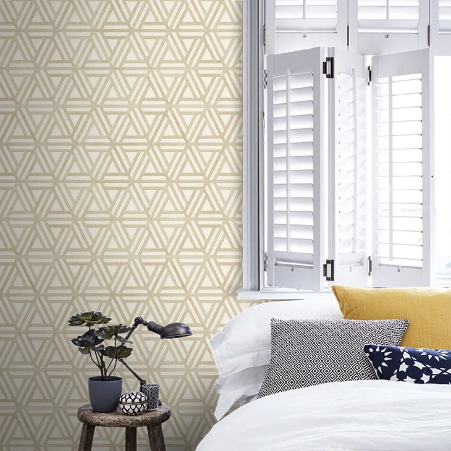 Natural Wood Wallpaper Arthouse Japandi Geometric Triangle Paste The Paper