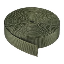 Flat Nylon Webbing Strap 1 Inch 10 Yards Olive for Backpack Luggage Rack