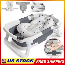Foldable Baby Bath Tub Newborn Safety Collapsible Portable Infant Shower Bathtub