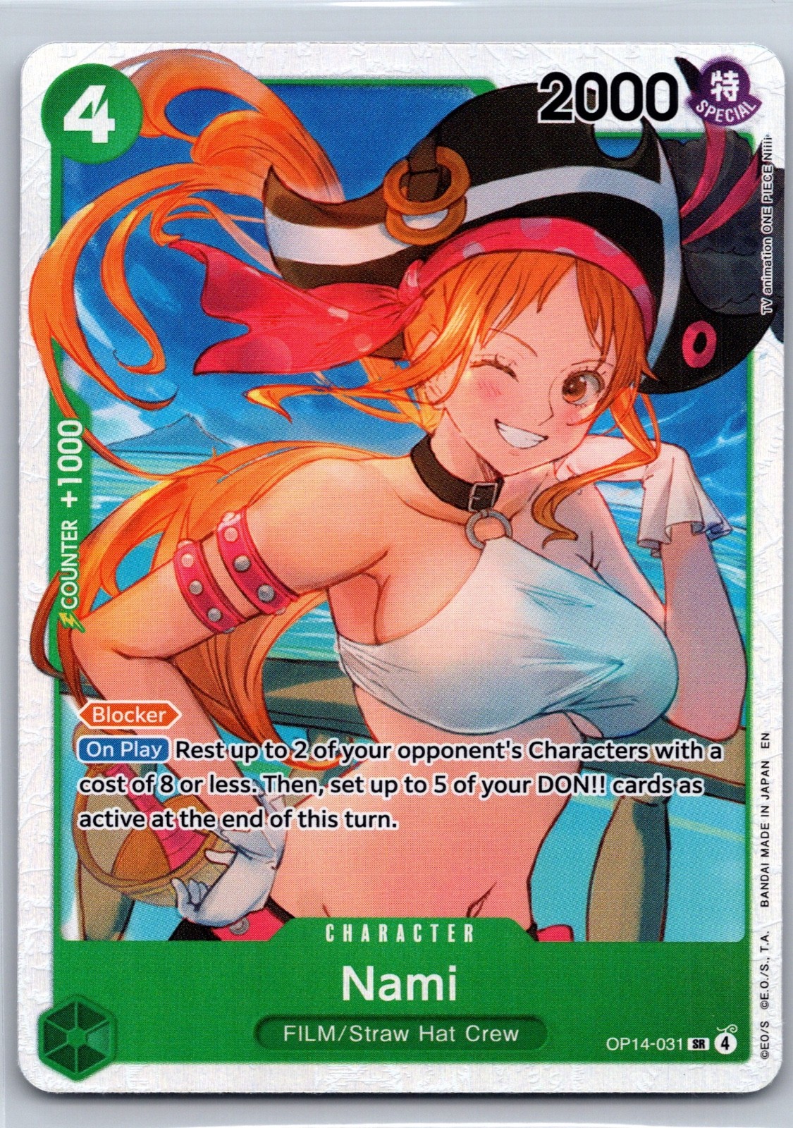 Nami Foil SR The Azure Sea's Seven OP14-031 NM