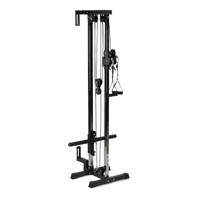 Titan Fitness 84.5'' Tall Wall Mounted Pulley Tower, 350 LB Capacity Plate-Load
