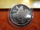 2008 Santa Clause 1 Oz .999 Silver Bullion Round (Purple Toning) - No Reserve