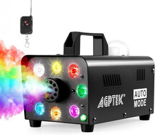 500W Fog Machine with RGB LED Lights, Wireless Remote, Auto and Manual Modes