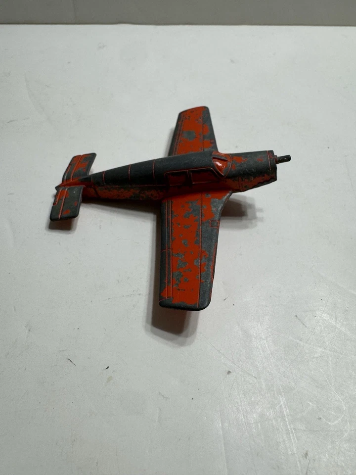 Vintage Tootsie Toy Beechcraft Bonanza Orange Die-cast Airplane As Is - Image 4 of 4