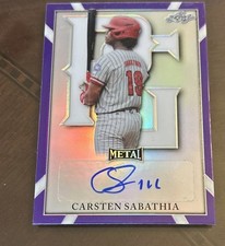 2021 LEAF PERFECT GAME METAL PURPLE REFRACTOR CARSTEN SABATHIA AUTO 14/25