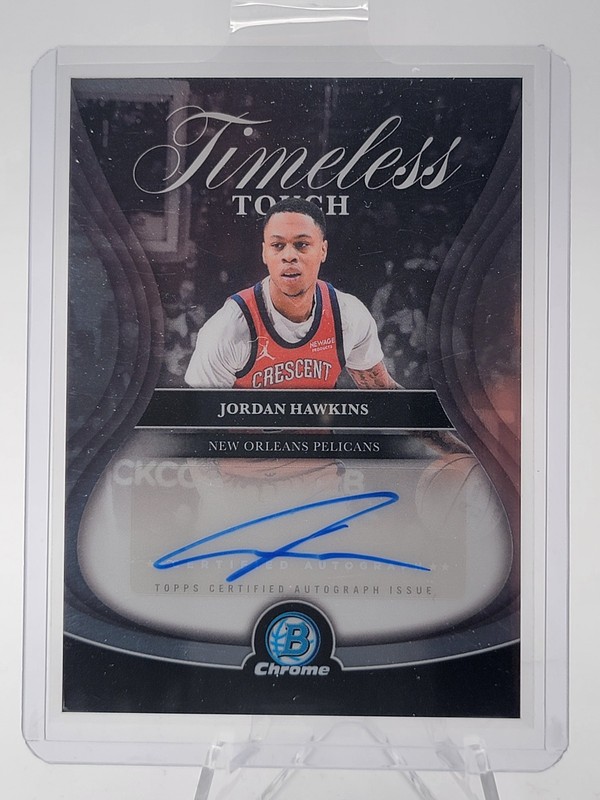 JORDAN HAWKINS 2025-26 BOWMAN CHROME TIMELESS TOUCH AUTOGRAPH AUTO #TTA-JH Q2091
