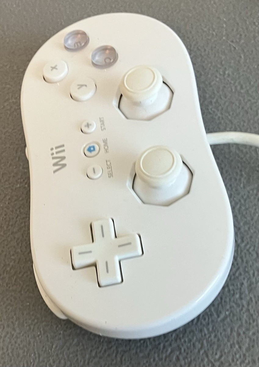 White Classic Controller Nintendo Wii RVL-005 Pro OEM Genuine