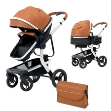Reversibale Stroller Bassinet Baby Stroller Adjust Lying & Seat Luxury Pushchair