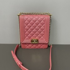 Chanel Vertical Boy Flap Caviar Leather Envelope Shoulder Crossbody Handbag