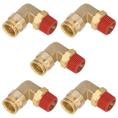 5/8'' Quick Push to Connect Fittings Brass 90 Degree Union Swivel Elbow Joint ...