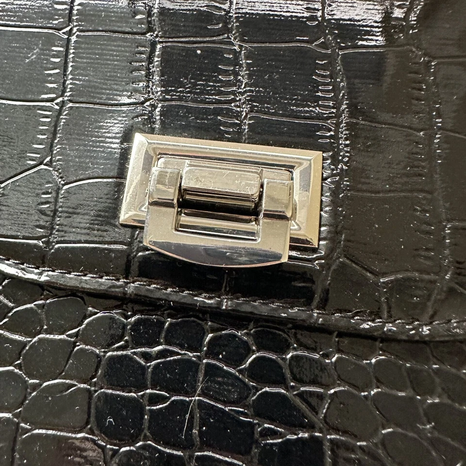 Disney Parks Black Mickey Alligator Croc Embossed Tablet Ipad Case Clutch - Image 2 of 4