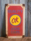 Vintage Chevrolet Quality OK Used Cars Sales Porcelain Metal Advertising Sign