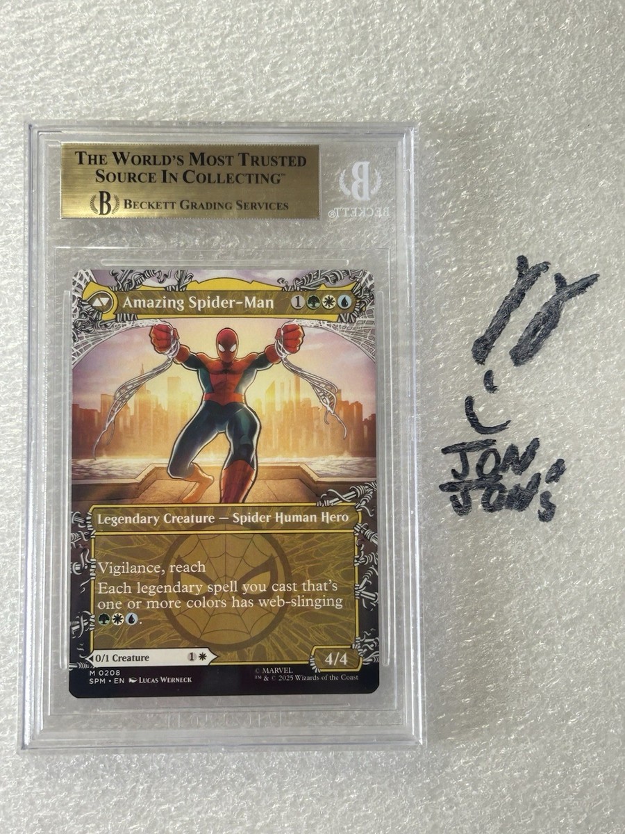 BGS 9.5 GEM Mint MTG Peter Parker Borderless Marvel Spider-Man