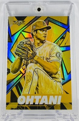 Shohei Ohtani SUPER RARE GOLD REFRACTOR INVESTMENT CARD TOPPS CHROME ANGELS MVP