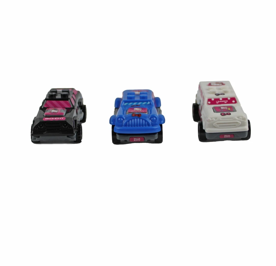 Sanrio Hello Kitty General Mills 2014 Mega Bloks Black Blue White Race Cars Set - Image 4 of 4
