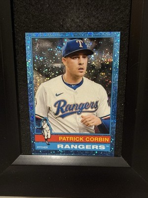 2025 Heritage High Number - Light Blue Sparkle - #619  - Patrick Corbin -Rangers