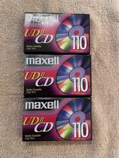 Maxell UD II CD 110 Lot of 3 Cassette Tapes New Sealed High Bias Type II EQ 70