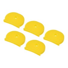 20Pcs Key Cap Cover Tags Keys Identifier Label ID Silicone Sleeve Yellow