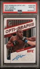 2022 Donruss Optic UFC Heavweight Champ Ciryl Gane PSA 10 AUTO 10 Autograph