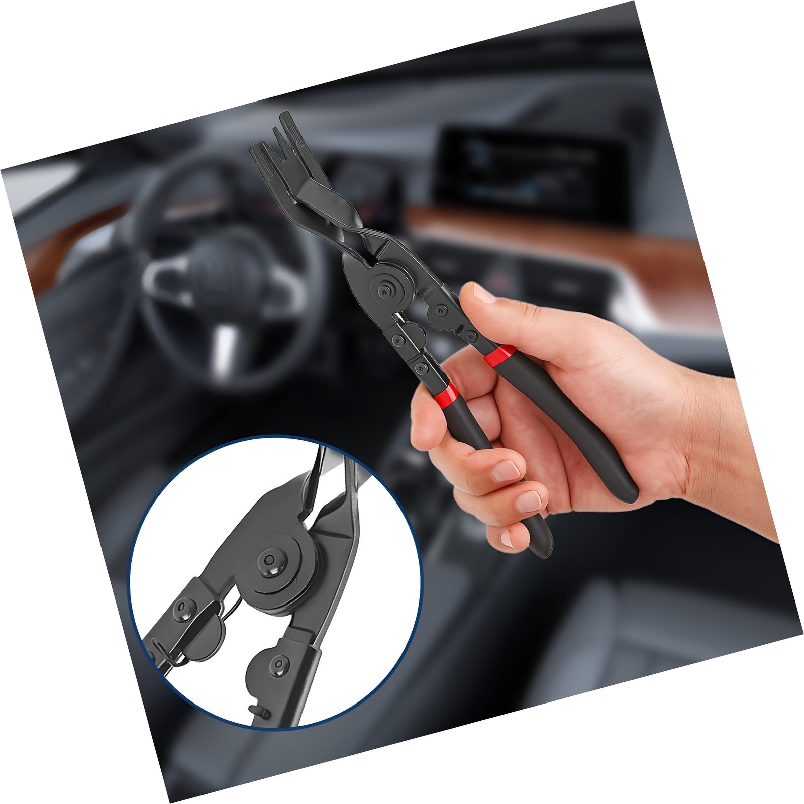 Car Panel Clip Removal Plier, Vehicle Retainer Clip Upholstery Trim Rivet Rem...
