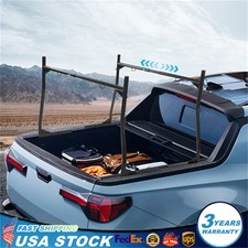 Adjustable Steel Trunk Bed Pickup Truck Ladder Rack W End Caps 800lbs Black