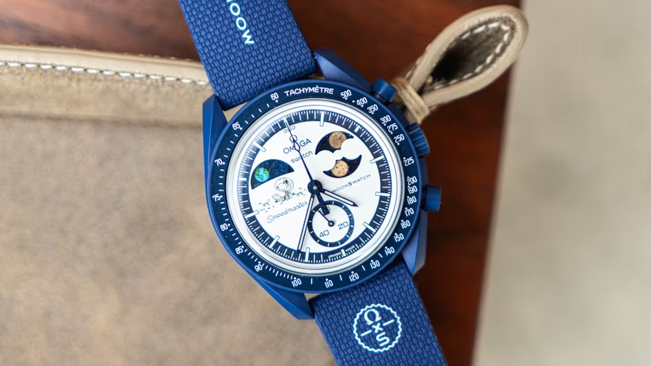 NEW omega x swatch MISSION TO EARTHPHASE MOONSHINE GOLD