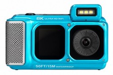 8K 90MP Underwater Waterproof Camera 50FT WiFi Dual Screen Tested Working
