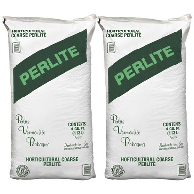 Organic Perlite Planting Soil Additive, White, 4 Cu Ft Bulk Bag (2-Pack)