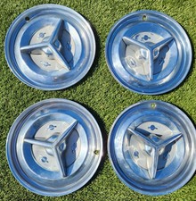 1956 Oldsmobile Fiesta Spinner Hub Caps 15 Set Of 4 Olds Hubcaps 56 Planet Ufo