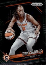 TINA CHARLES 2025 PANINI PRIZM WNBA WHITE SEISMIC PRIZMS #3 CONNECTICUT SUN