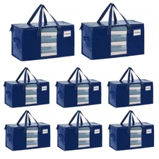 8 Pack Moving Bags, Comforter and Blanket Storage Bags for Closet, Moving Box...
