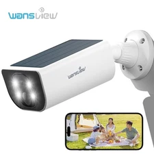 Wansview 2K 3MP Wireless Solar Security Camera 2.4G Wifi Home Outdoor Camera