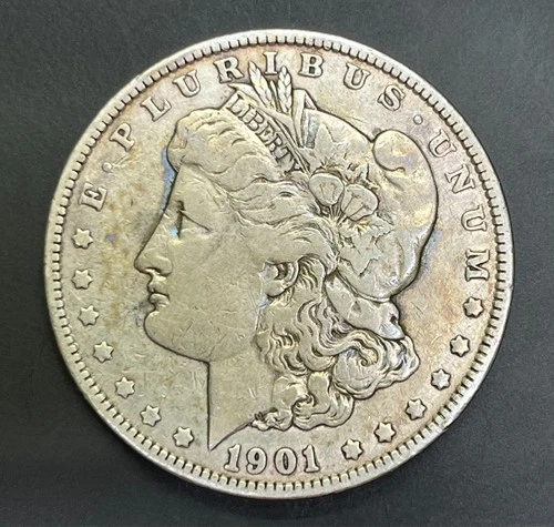 1901 Morgan Silver Dollar, VF+ Key Date