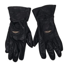 Harley Davidson Women's L Black Motorcycle Riding Gloves Leather