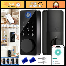 Keyless Smart Deadbolt Lock - Fingerprint Entry, Touchscreen Keypad, Auto Lock,