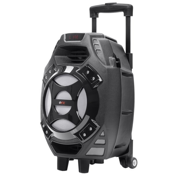 QFX PBX-61081BT-SIL Portable Bluetooth True Wireless Speaker with LEDs and