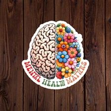 Mental health matters awareness sticker vinyl decal anxiety positivity