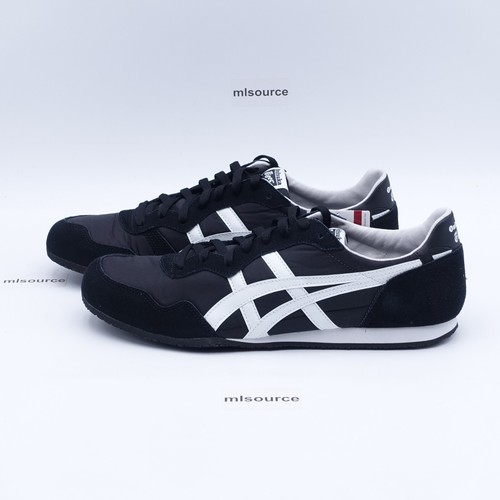 Size 12 Men S Onitsuka Tiger Serrano Sneakers D109l Black White Ebay