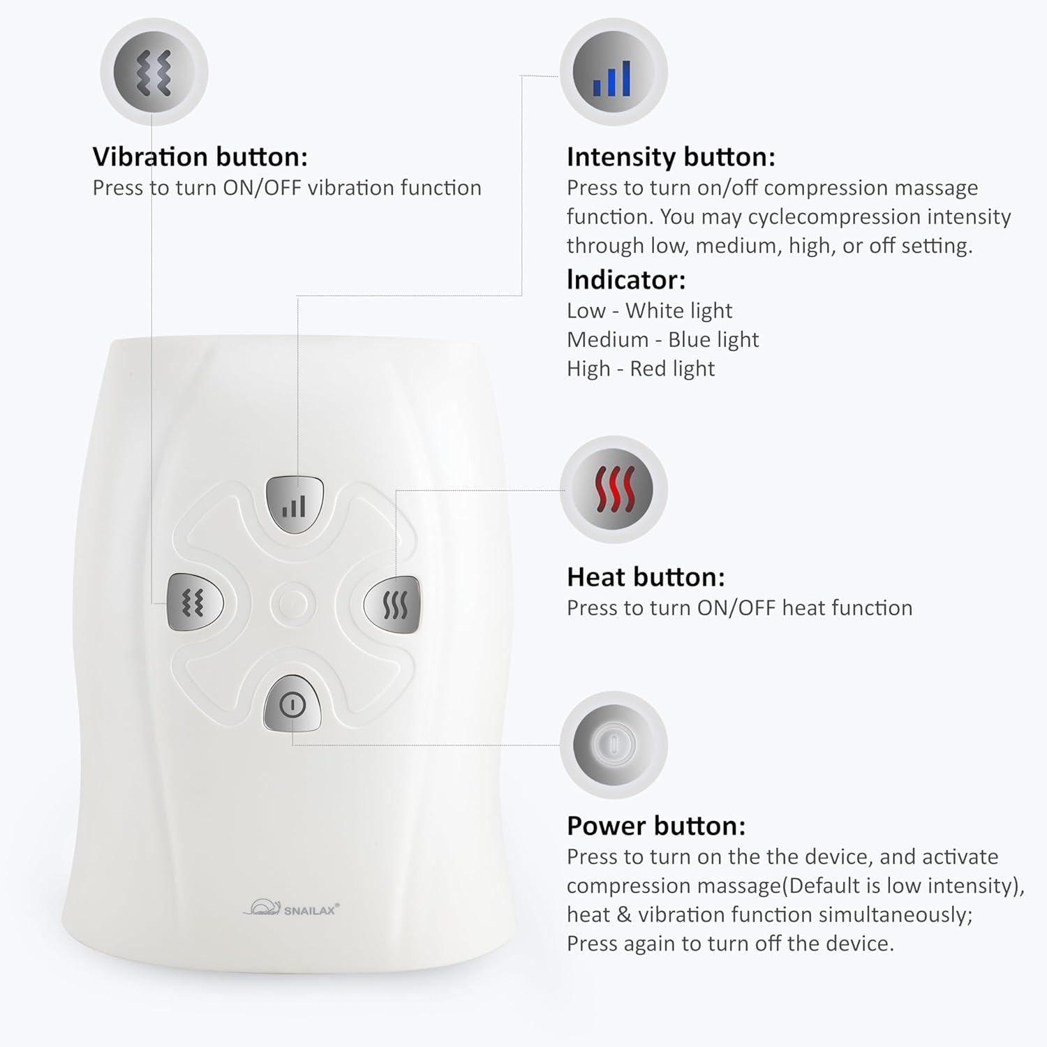 Hand Massager with Heat and Compression, FSA HSA Eligible, Vibration, Cordless H