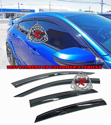 Fits 17-21 Honda Civic 5dr Hatchback MU-Style Window Rain Guard Visors