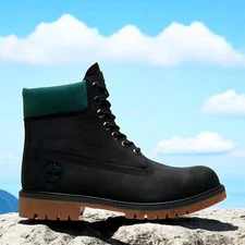 [TB0A6CRY001] MENS TIMBERLAND 6 INCH PREMIUM BOOT 'VARSITY PACK - BLACK GREEN'
