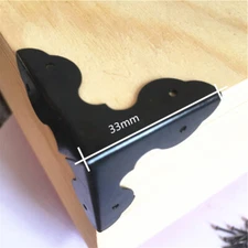 4pcs vintage brass black edge protection wooden box desk trunk corner protector