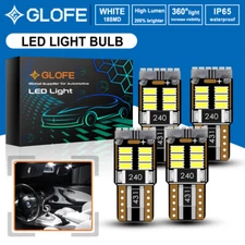 GLOFE 4x 6000K White Super Bright 168 194 192 T10 LED Interior Door Light Bulbs