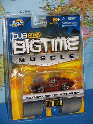 JADA BIGTIME MUSCLE DUB CITY 1963 CHEVY CORVETTE STING RAY FLAMES